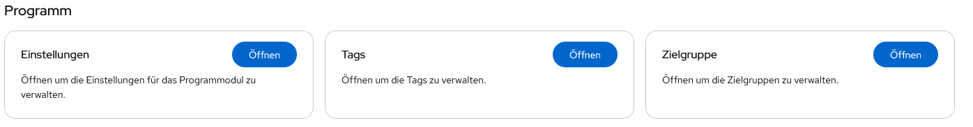 Programmkacheln
